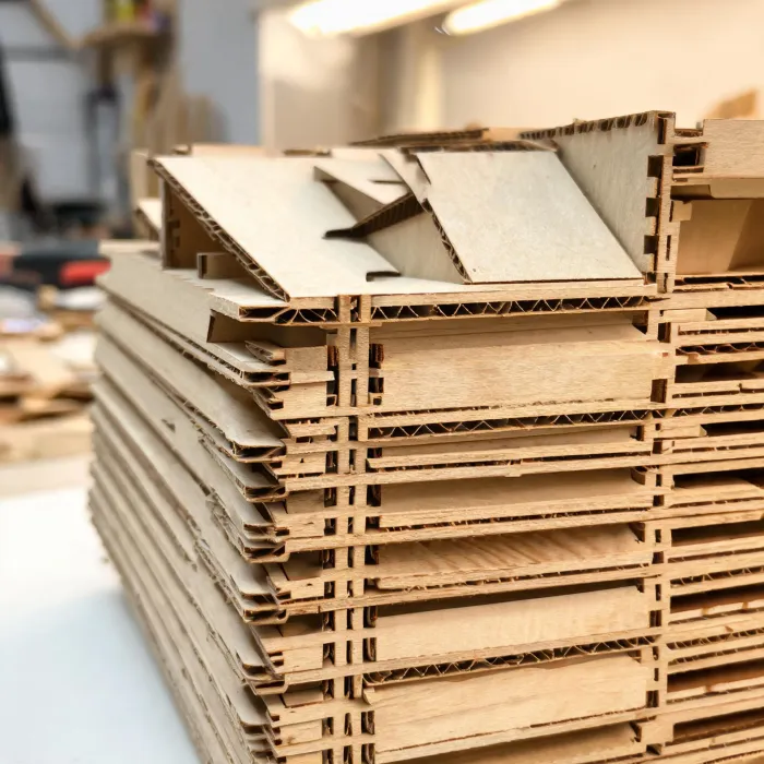Laser-cut plywood architectural prototype